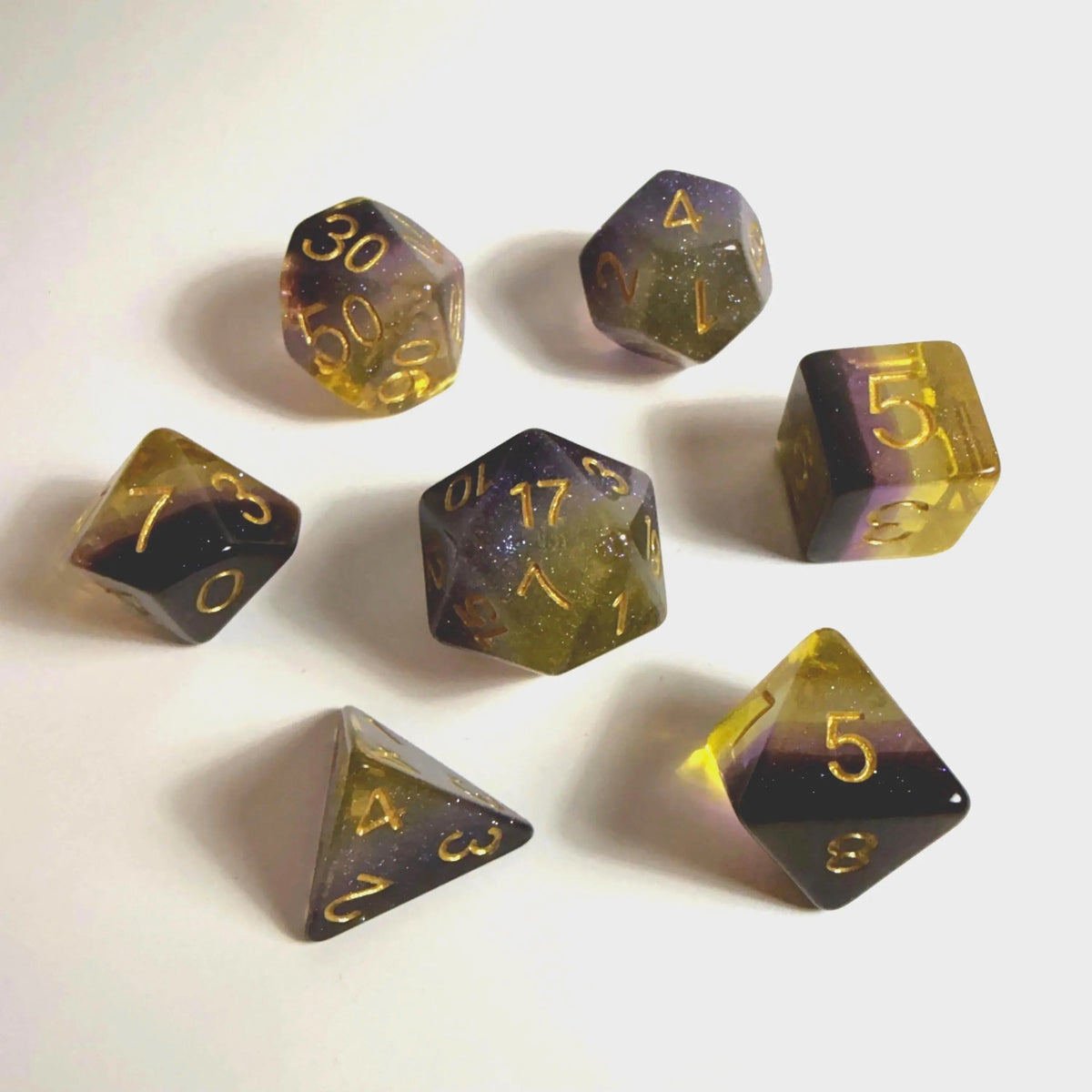 Non-Binary Pride Flag Acrylic Dice Set