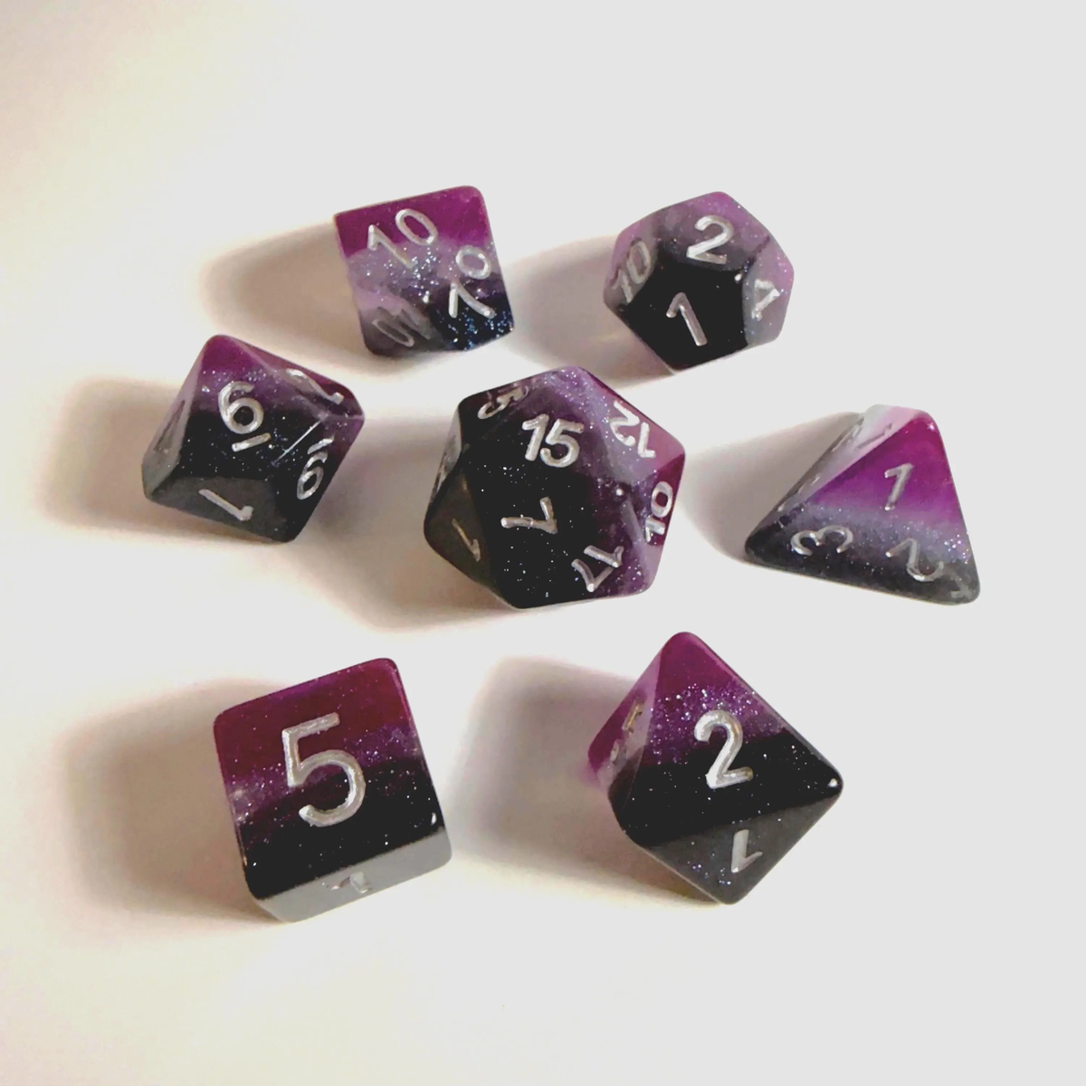 Asexual Pride Flag Acrylic Dice Set