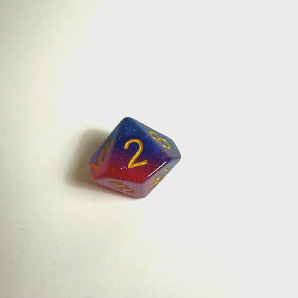 Bisexual Pride Flag Acrylic Dice Set