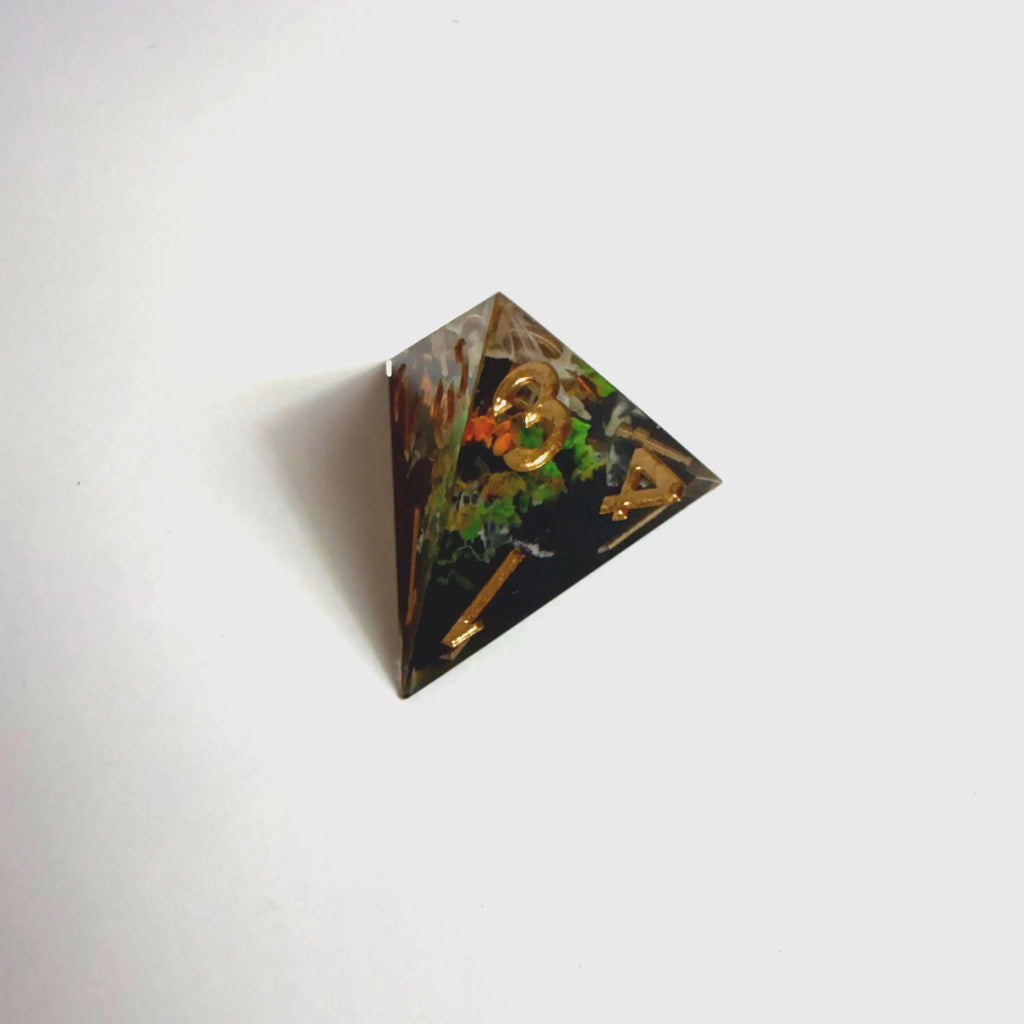 Autumnal Aether Handmade Resin Dice Set