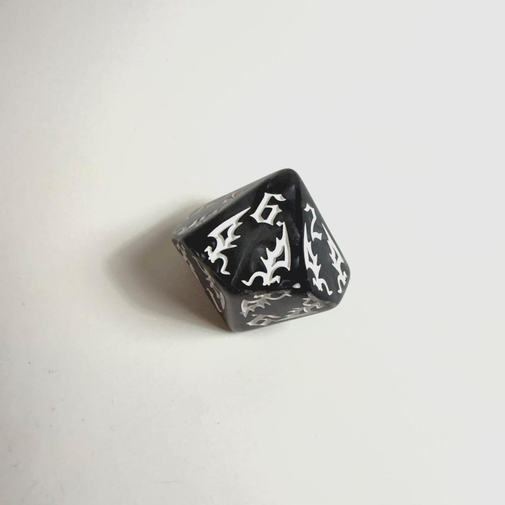 Black Dragon Acrylic Dice Set