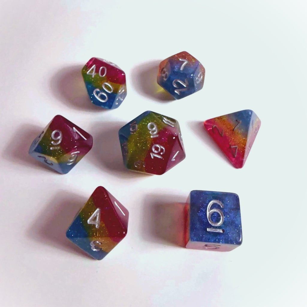 Pansexual Pride Flag Acrylic Dice Set