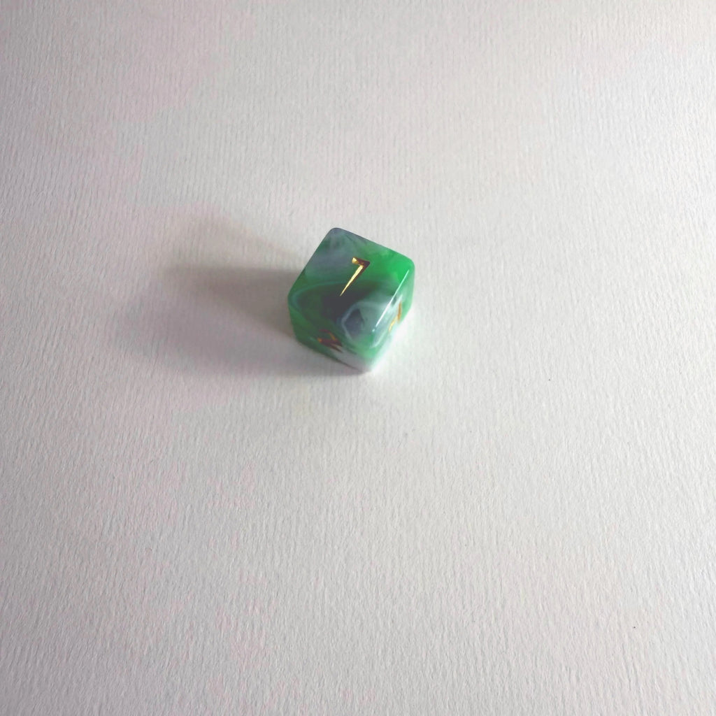 Veridian Dream Carved Acrylic Dice Set