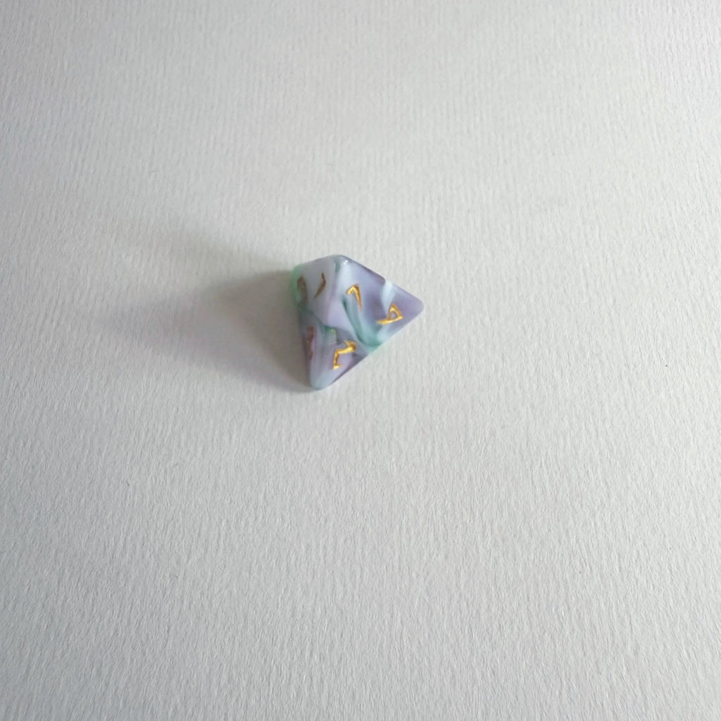 Veridian Dream Carved Acrylic Dice Set