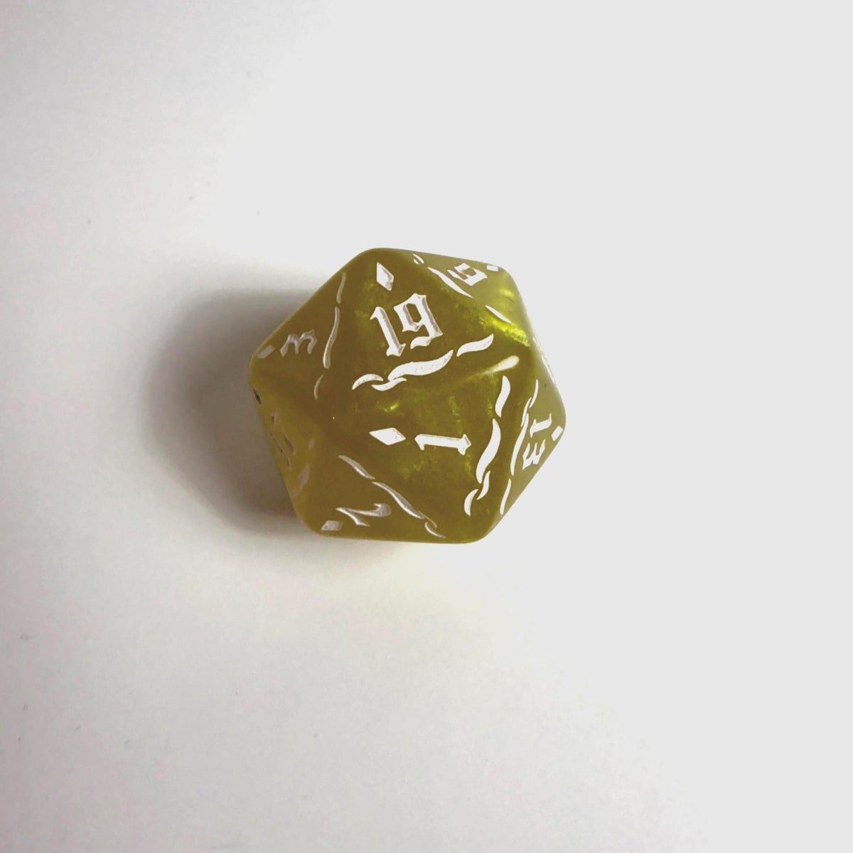 Yellow Dragon Acrylic Dice Set