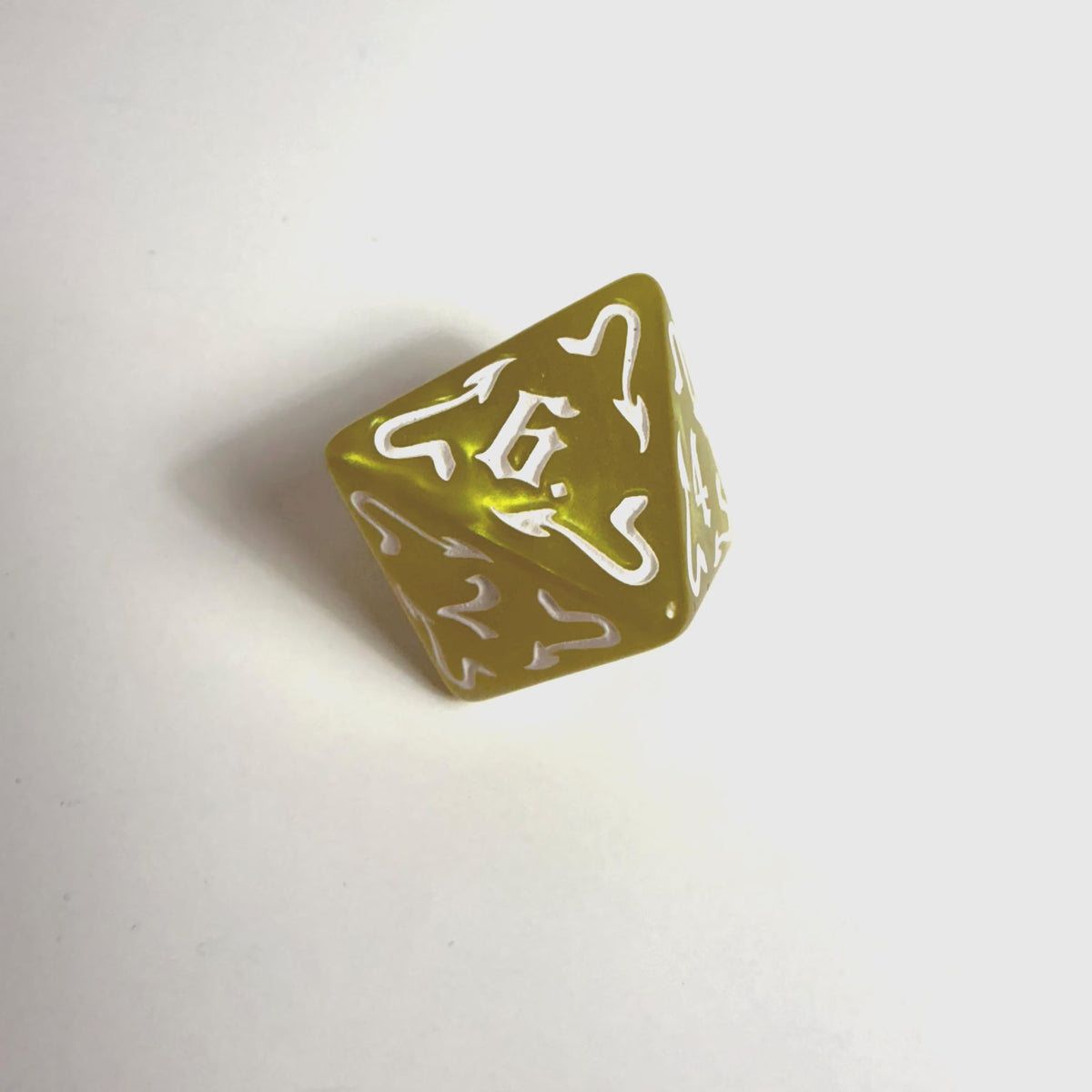 Yellow Dragon Acrylic Dice Set