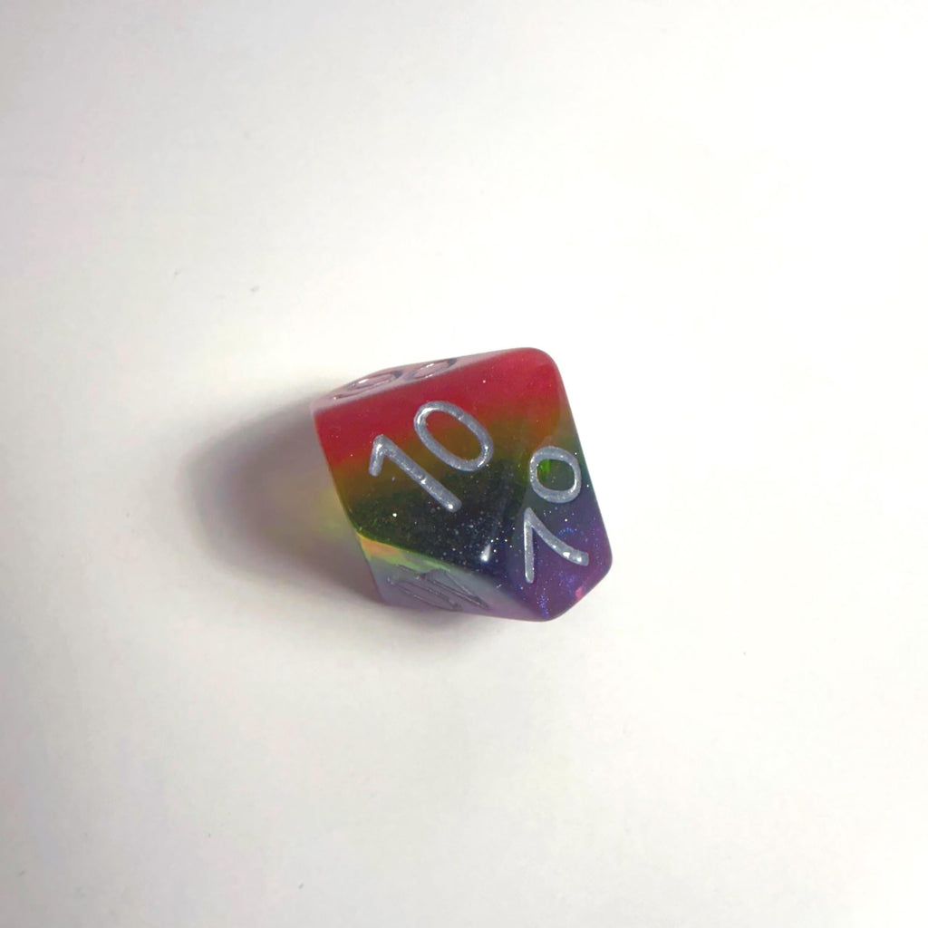 Rainbow Acrylic Dice Set