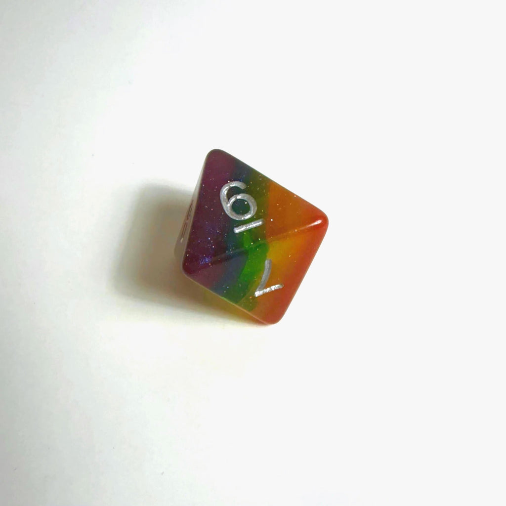 Rainbow Acrylic Dice Set