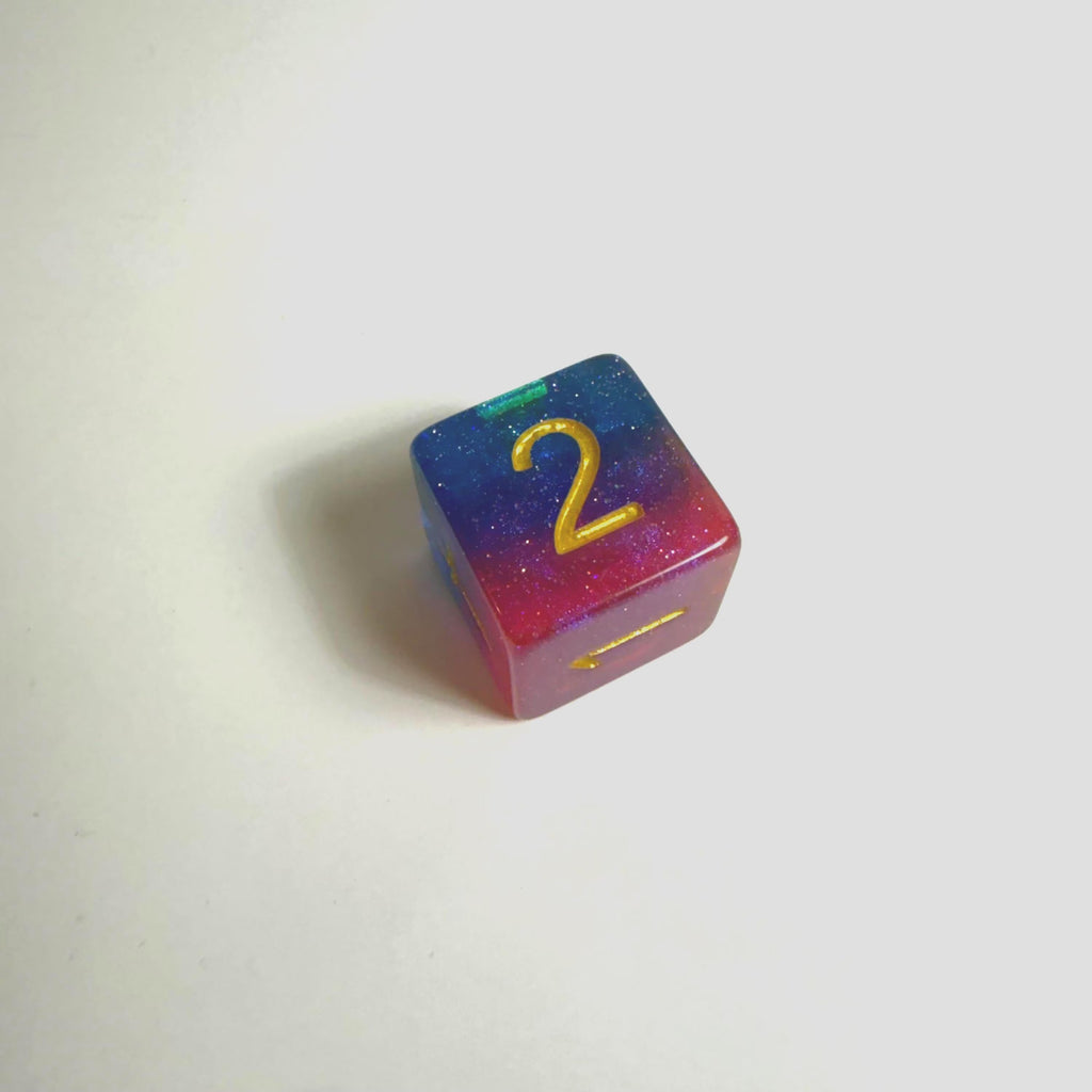 Bisexual Pride Flag Acrylic Dice Set