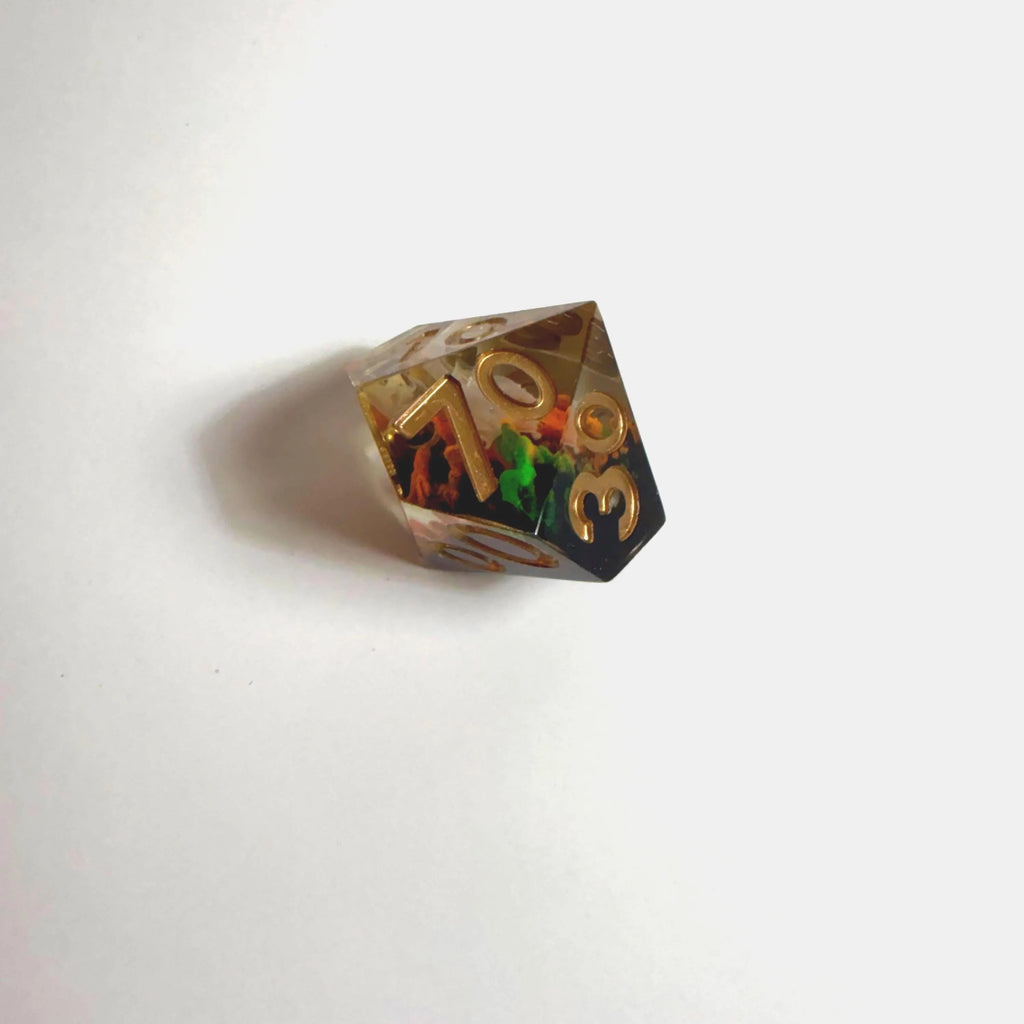 Autumnal Aether Handmade Resin Dice Set