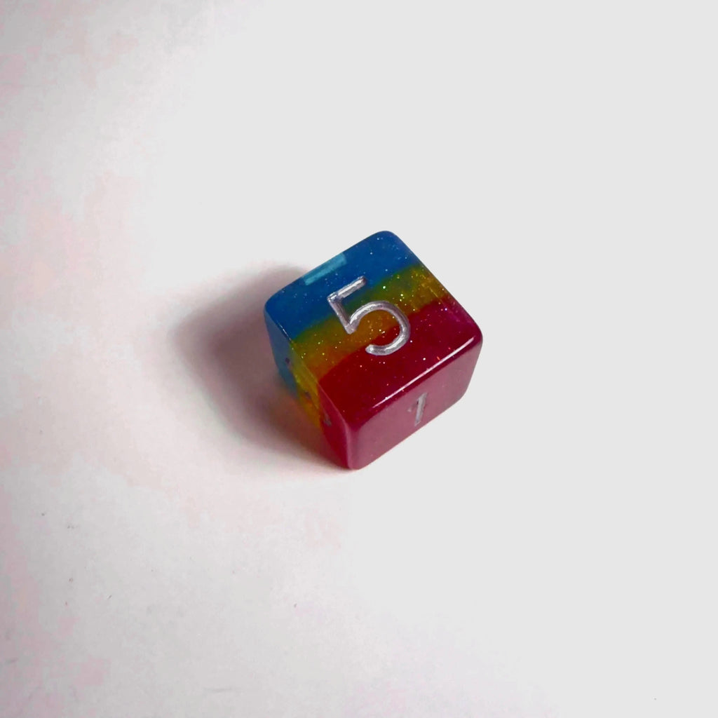 Pansexual Pride Flag Acrylic Dice Set