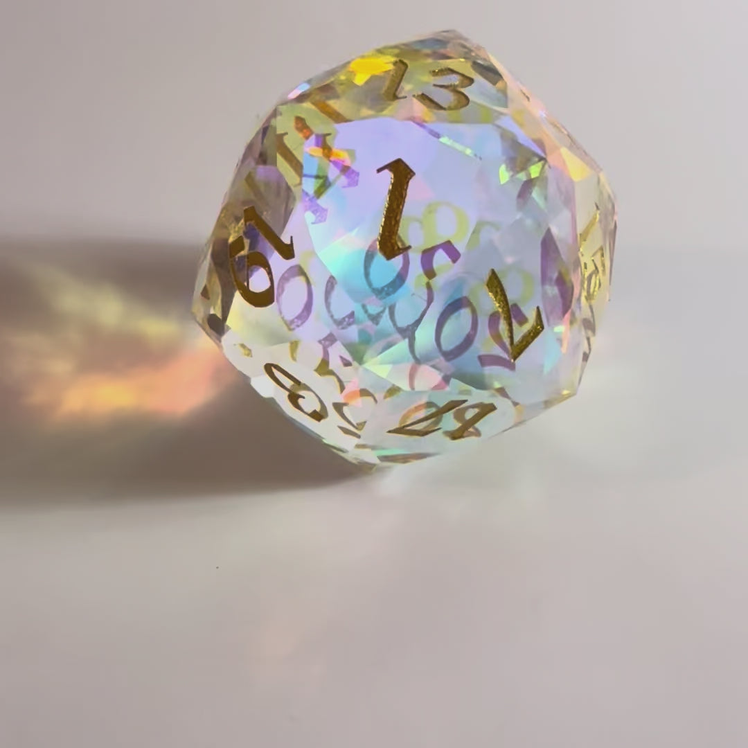 Clear Chonk Glass D20